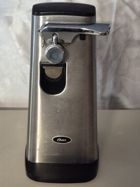 Oster Stainless Steel Extra Tall Can Opener - Brushed Silver & Black